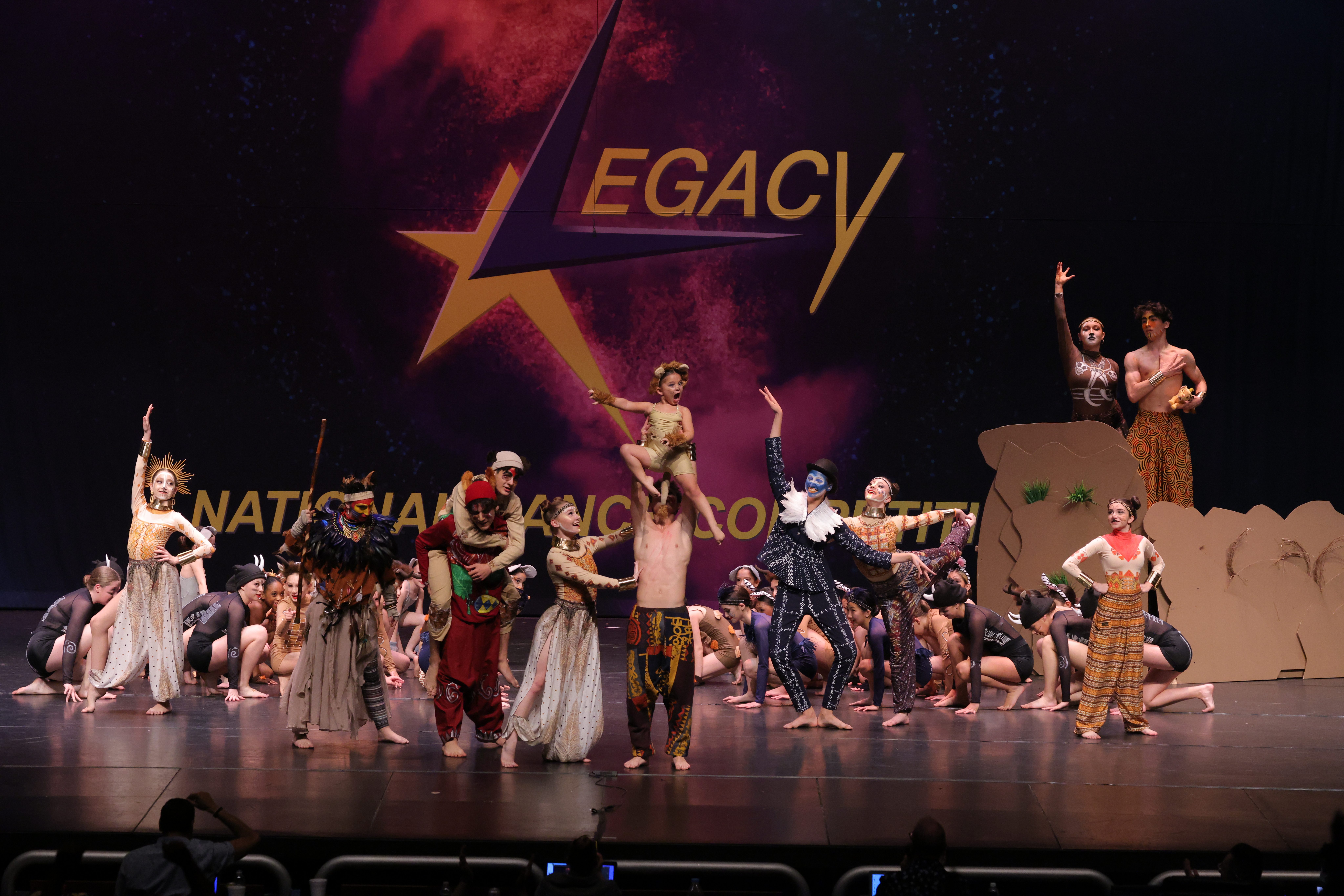 company on stage